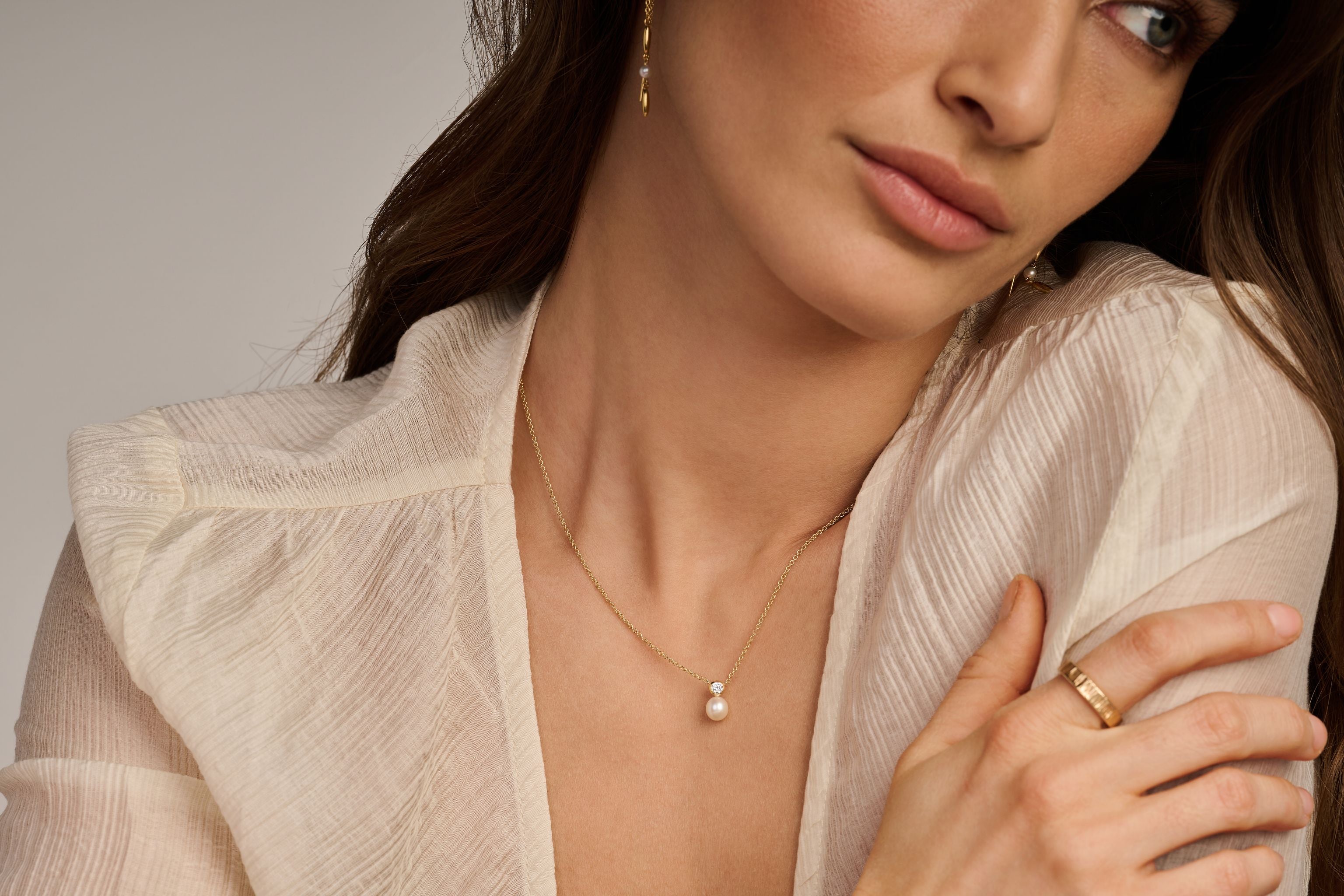 AVA PENDANT SL/PEARL-6