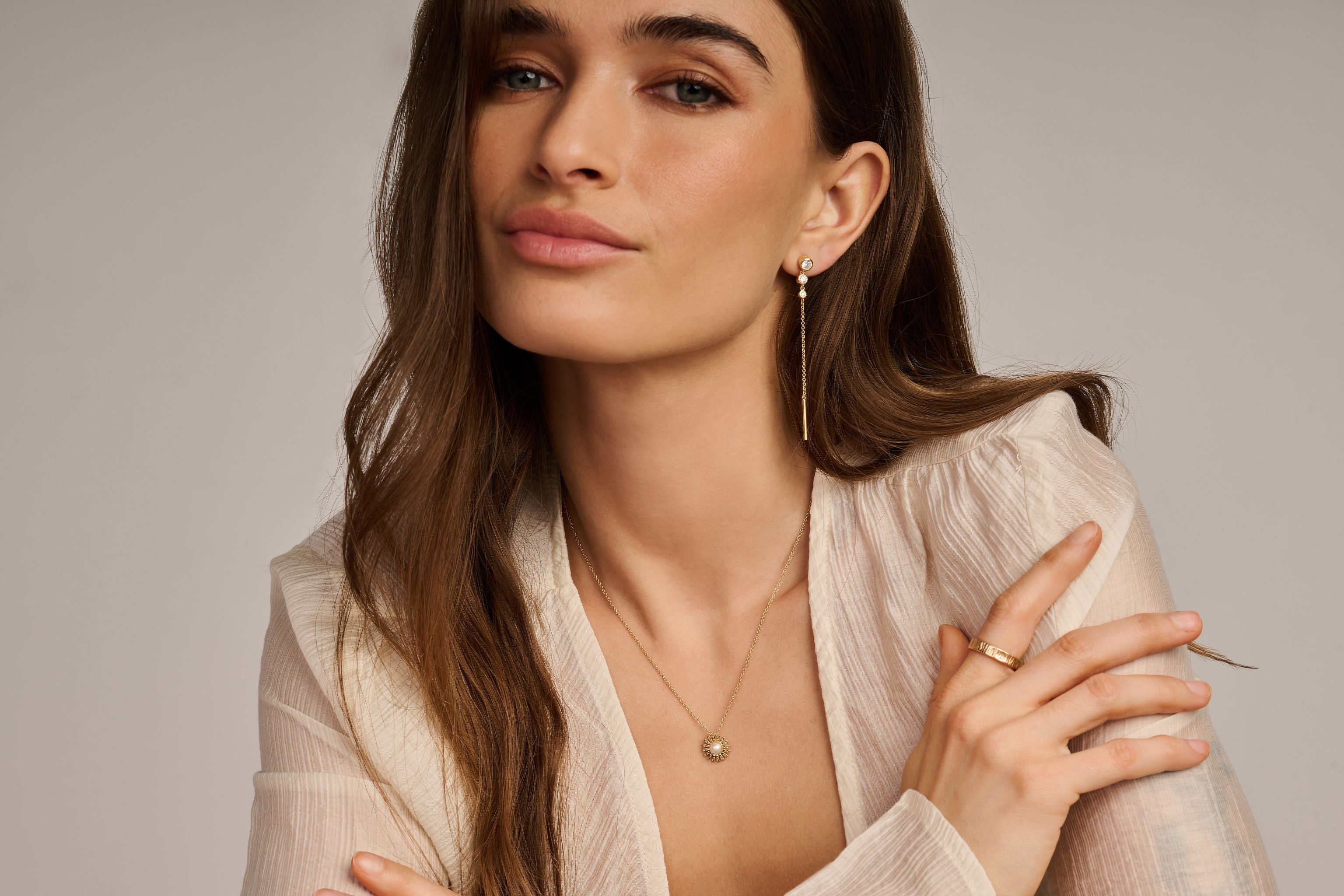 DAISY PENDANT GP/PEARL-3