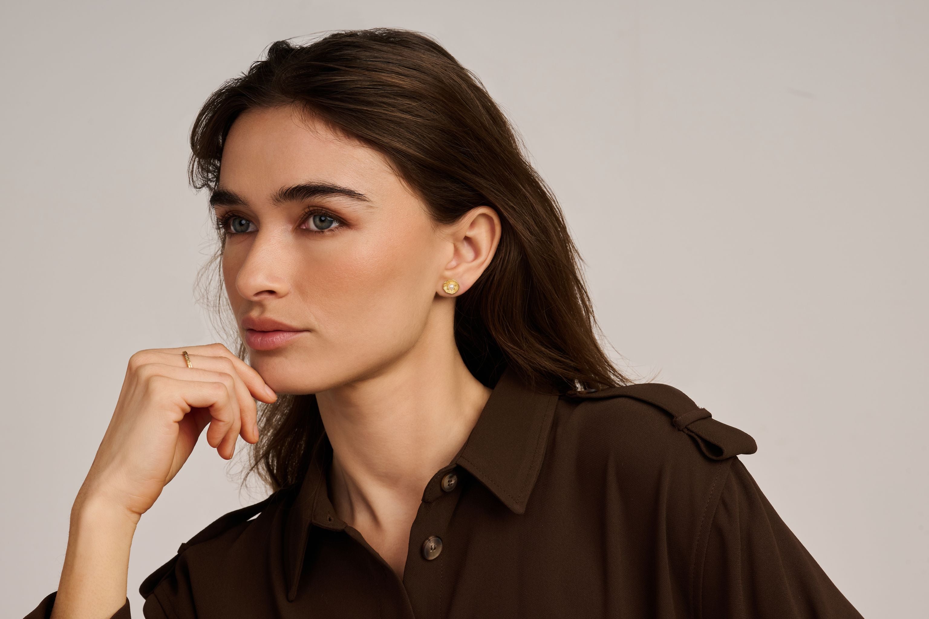 RIVALDI STUD RG/PEARL-3