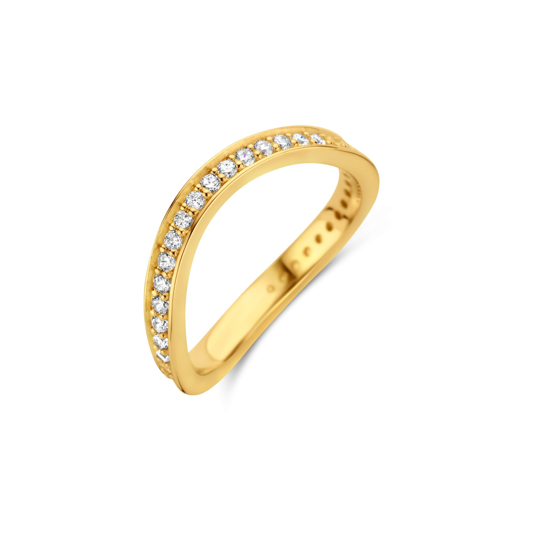 Solaris Ring - vergoldetes Sterlingsilber - Zirkonia-1