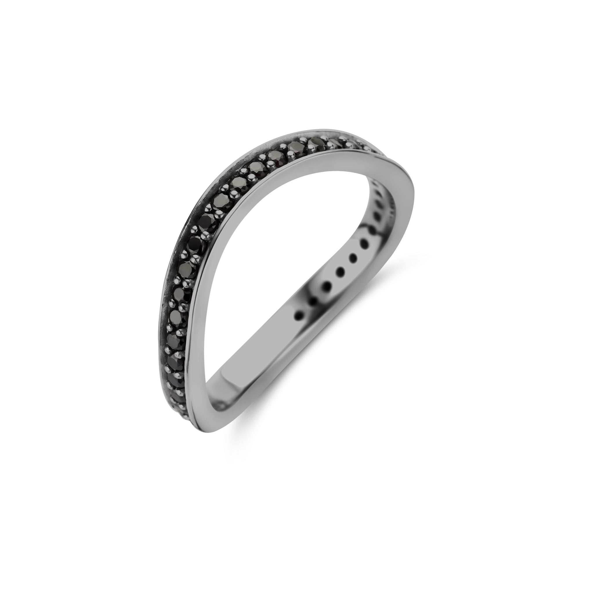 Solaris Ring - Sterlingsilber rhodiniert - Zirkonia-1